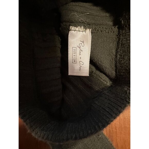 Baby Tights By Rylee & Cru Ribbed Olive Green Cotton Blend Size 6-12 Months - Picture 3 of 3